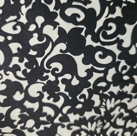 NWOT Karin Stevens black & white smocked fit & flare A-line dress Womens 16 - Picture 6 of 8